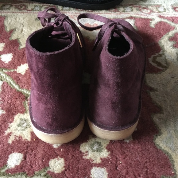 New CLARKS ORIGINAL Burgundy Suede Desert Boots Size 8 M - Picture 6 of 7